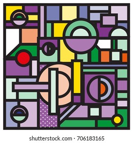 Trendy geometric elements memphis greeting cards design. Retro style texture, pattern and elements. Retro abstract pattern poster and cover design template for summer holiday season.