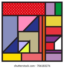 Trendy geometric elements memphis greeting cards design. Retro style texture, pattern and elements. Retro abstract pattern poster and cover design template for summer holiday season.