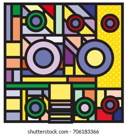Trendy geometric elements memphis greeting cards design. Retro style texture, pattern and elements. Retro abstract pattern poster and cover design template for summer holiday season.
