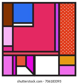 Trendy geometric elements memphis greeting cards design. Retro style texture, pattern and elements. Retro abstract pattern poster and cover design template for summer holiday season.