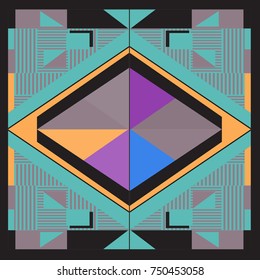Trendy geometric elements memphis greeting cards design. Retro style texture, pattern and elements. Modern abstract design poster and cover template
