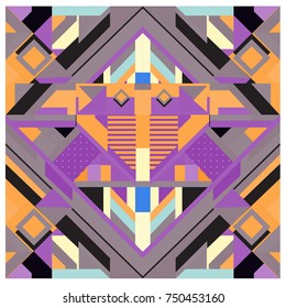 Trendy geometric elements memphis greeting cards design. Retro style texture, pattern and elements. Modern abstract design poster and cover template