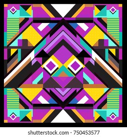 Trendy geometric elements memphis greeting cards design. Retro style texture, pattern and elements. Modern abstract design poster and cover template