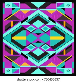 Trendy geometric elements memphis greeting cards design. Retro style texture, pattern and elements. Modern abstract design poster and cover template