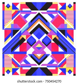 Trendy geometric elements memphis greeting cards design. Retro style texture, pattern and elements. Modern abstract design poster and cover template