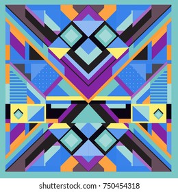 Trendy geometric elements memphis greeting cards design. Retro style texture, pattern and elements. Modern abstract design poster and cover template
