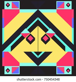 Trendy geometric elements memphis greeting cards design. Retro style texture, pattern and elements. Modern abstract design poster and cover template