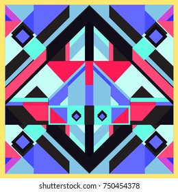 Trendy geometric elements memphis greeting cards design. Retro style texture, pattern and elements. Modern abstract design poster and cover template
