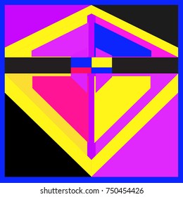 Trendy geometric elements memphis greeting cards design. Retro style texture, pattern and elements. Modern abstract design poster and cover template
