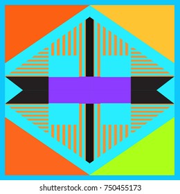 Trendy geometric elements memphis greeting cards design. Retro style texture, pattern and elements. Modern abstract design poster and cover template