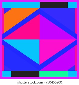 Trendy geometric elements memphis greeting cards design. Retro style texture, pattern and elements. Modern abstract design poster and cover template