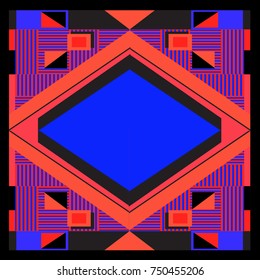 Trendy geometric elements memphis greeting cards design. Retro style texture, pattern and elements. Modern abstract design poster and cover template