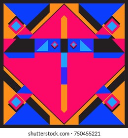Trendy geometric elements memphis greeting cards design. Retro style texture, pattern and elements. Modern abstract design poster and cover template