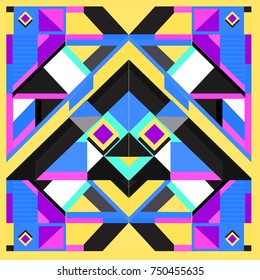 Trendy geometric elements memphis greeting cards design. Retro style texture, pattern and elements. Modern abstract design poster and cover template