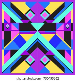 Trendy geometric elements memphis greeting cards design. Retro style texture, pattern and elements. Modern abstract design poster and cover template