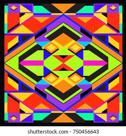 Trendy geometric elements memphis greeting cards design. Retro style texture, pattern and elements. Modern abstract design poster and cover template
