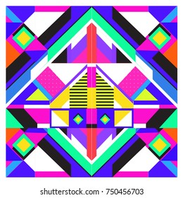 Trendy geometric elements memphis greeting cards design. Retro style texture, pattern and elements. Modern abstract design poster and cover template
