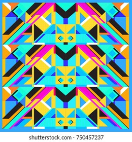 Trendy geometric elements memphis greeting cards design. Retro style texture, pattern and elements. Modern abstract design poster and cover template
