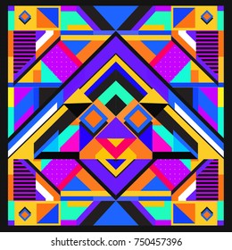 Trendy geometric elements memphis greeting cards design. Retro style texture, pattern and elements. Modern abstract design poster and cover template
