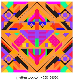 Trendy geometric elements memphis greeting cards design. Retro style texture, pattern and elements. Modern abstract design poster and cover template
