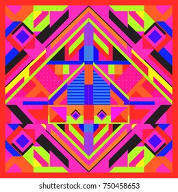 Trendy geometric elements memphis greeting cards design. Retro style texture, pattern and elements. Modern abstract design poster and cover template
