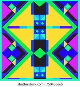 Trendy geometric elements memphis greeting cards design. Retro style texture, pattern and elements. Modern abstract design poster and cover template
