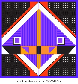 Trendy geometric elements memphis greeting cards design. Retro style texture, pattern and elements. Modern abstract design poster and cover template
