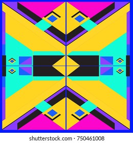 Trendy geometric elements memphis greeting cards design. Retro style texture, pattern and elements. Modern abstract design poster and cover template
