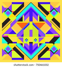 Trendy geometric elements memphis greeting cards design. Retro style texture, pattern and elements. Modern abstract design poster and cover template
