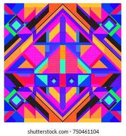Trendy geometric elements memphis greeting cards design. Retro style texture, pattern and elements. Modern abstract design poster and cover template
