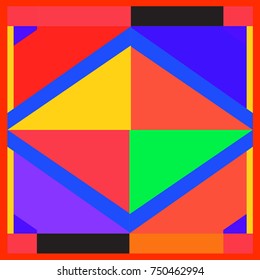 Trendy geometric elements memphis greeting cards design. Retro style texture, pattern and elements. Modern abstract design poster and cover template