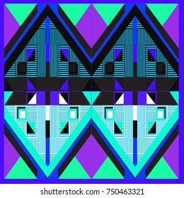 Trendy geometric elements memphis greeting cards design. Retro style texture, pattern and elements. Modern abstract design poster and cover template