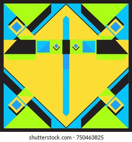 Trendy geometric elements memphis greeting cards design. Retro style texture, pattern and elements. Modern abstract design poster and cover template