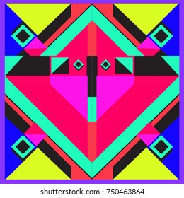 Trendy geometric elements memphis greeting cards design. Retro style texture, pattern and elements. Modern abstract design poster and cover template
