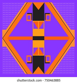 Trendy geometric elements memphis greeting cards design. Retro style texture, pattern and elements. Modern abstract design poster and cover template