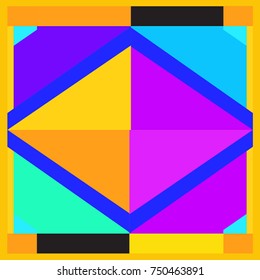 Trendy geometric elements memphis greeting cards design. Retro style texture, pattern and elements. Modern abstract design poster and cover template
