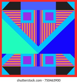 Trendy geometric elements memphis greeting cards design. Retro style texture, pattern and elements. Modern abstract design poster and cover template