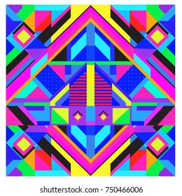 Trendy geometric elements memphis greeting cards design. Retro style texture, pattern and elements. Modern abstract design poster and cover template
