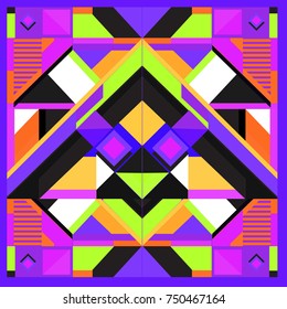 Trendy geometric elements memphis greeting cards design. Retro style texture, pattern and elements. Modern abstract design poster and cover template
