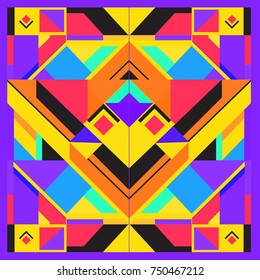 Trendy geometric elements memphis greeting cards design. Retro style texture, pattern and elements. Modern abstract design poster and cover template
