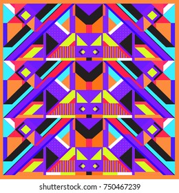 Trendy geometric elements memphis greeting cards design. Retro style texture, pattern and elements. Modern abstract design poster and cover template
