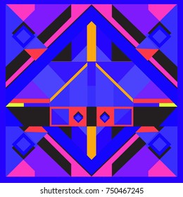 Trendy geometric elements memphis greeting cards design. Retro style texture, pattern and elements. Modern abstract design poster and cover template
