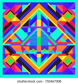 Trendy geometric elements memphis greeting cards design. Retro style texture, pattern and elements. Modern abstract design poster and cover template
