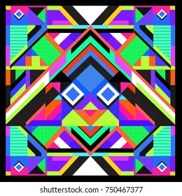 Trendy geometric elements memphis greeting cards design. Retro style texture, pattern and elements. Modern abstract design poster and cover template
