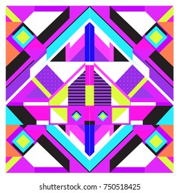 Trendy geometric elements memphis greeting cards design. Retro style texture, pattern and elements. Modern abstract design poster and cover template