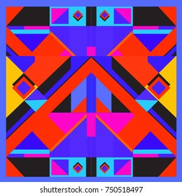 Trendy geometric elements memphis greeting cards design. Retro style texture, pattern and elements. Modern abstract design poster and cover template