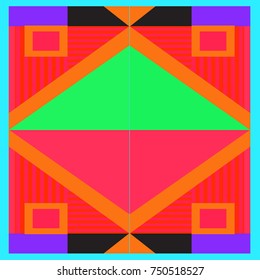 Trendy geometric elements memphis greeting cards design. Retro style texture, pattern and elements. Modern abstract design poster and cover template