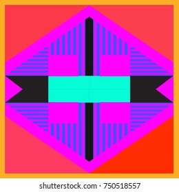 Trendy geometric elements memphis greeting cards design. Retro style texture, pattern and elements. Modern abstract design poster and cover template