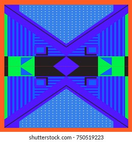 Trendy geometric elements memphis greeting cards design. Retro style texture, pattern and elements. Modern abstract design poster and cover template