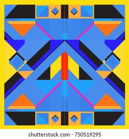 Trendy geometric elements memphis greeting cards design. Retro style texture, pattern and elements. Modern abstract design poster and cover template